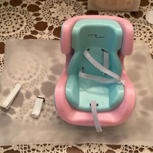 LABUBU, Pink and Blue Toy Car Seat ( pictured with Have a Seat, labubu)